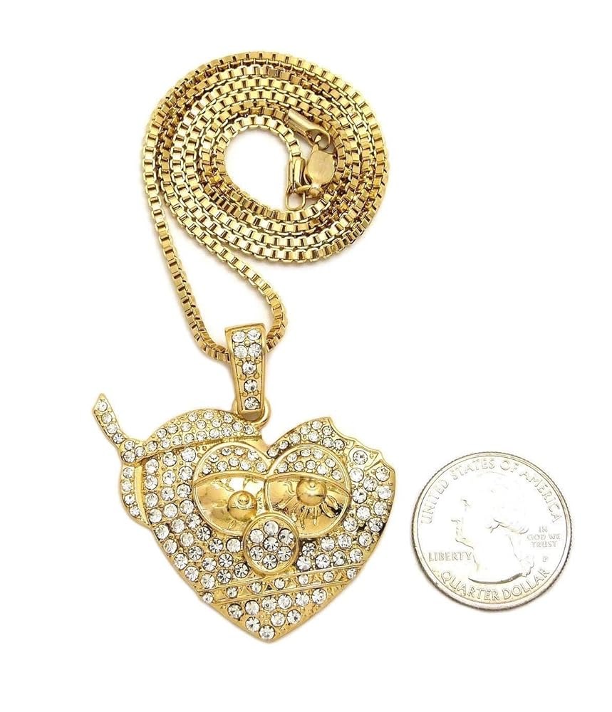 Amazon | Iced Out Chief Keef Thot Breakerペンダント& 24